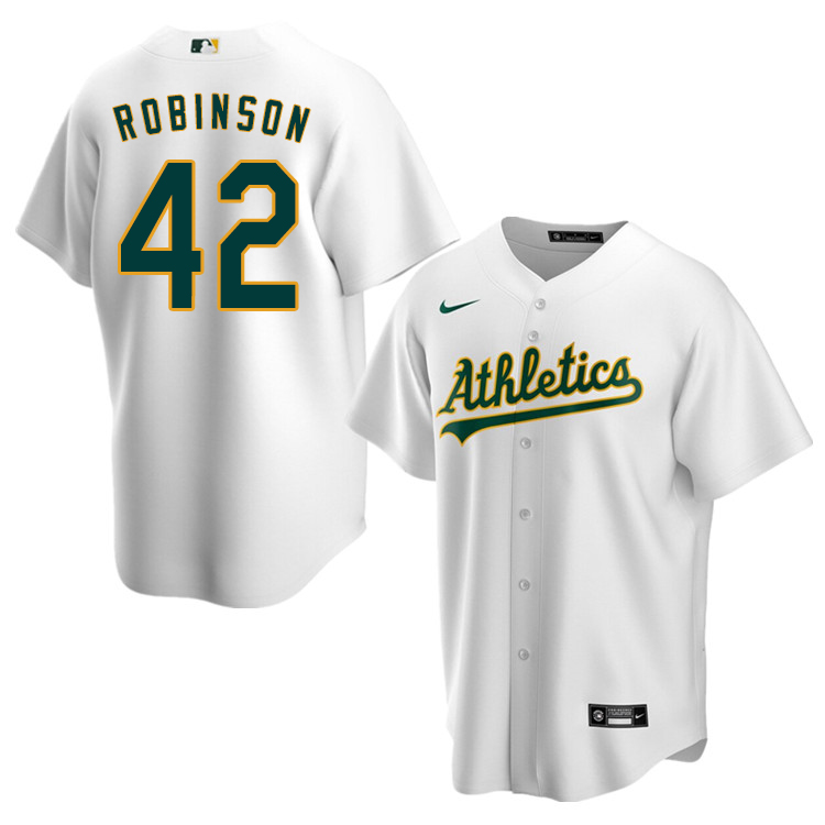 Nike Men #42 Jackie Robinson Oakland Athletics Baseball Jerseys Sale-White